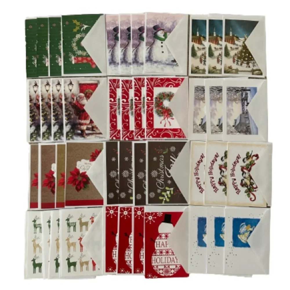 New 36 Christmas cards with envelopes.